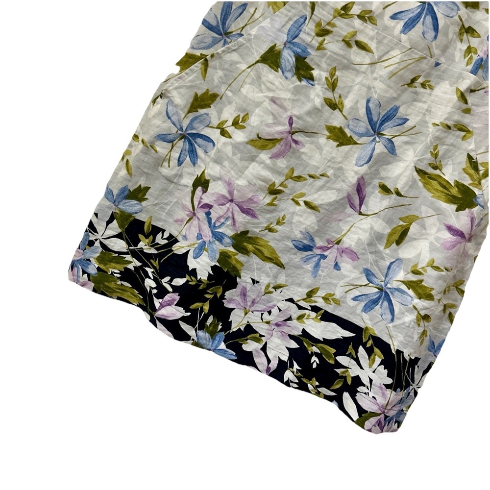 J.Jill Love Linen Floral Shift Dress Womens Petite L Sleeveless Pockets Summer - Picture 2 of 10